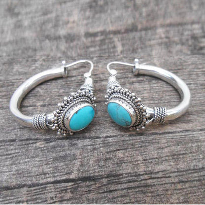 Chic™ | Retro Turquoise Earrings by Harrison & James - earrings product image 4