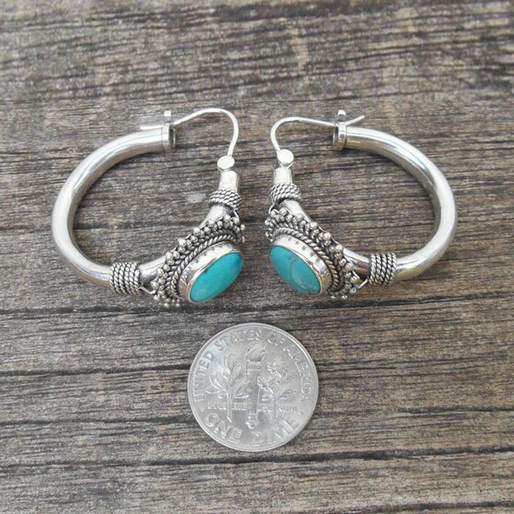 Chic™ | Retro Turquoise Earrings by Harrison & James - earrings product image 3