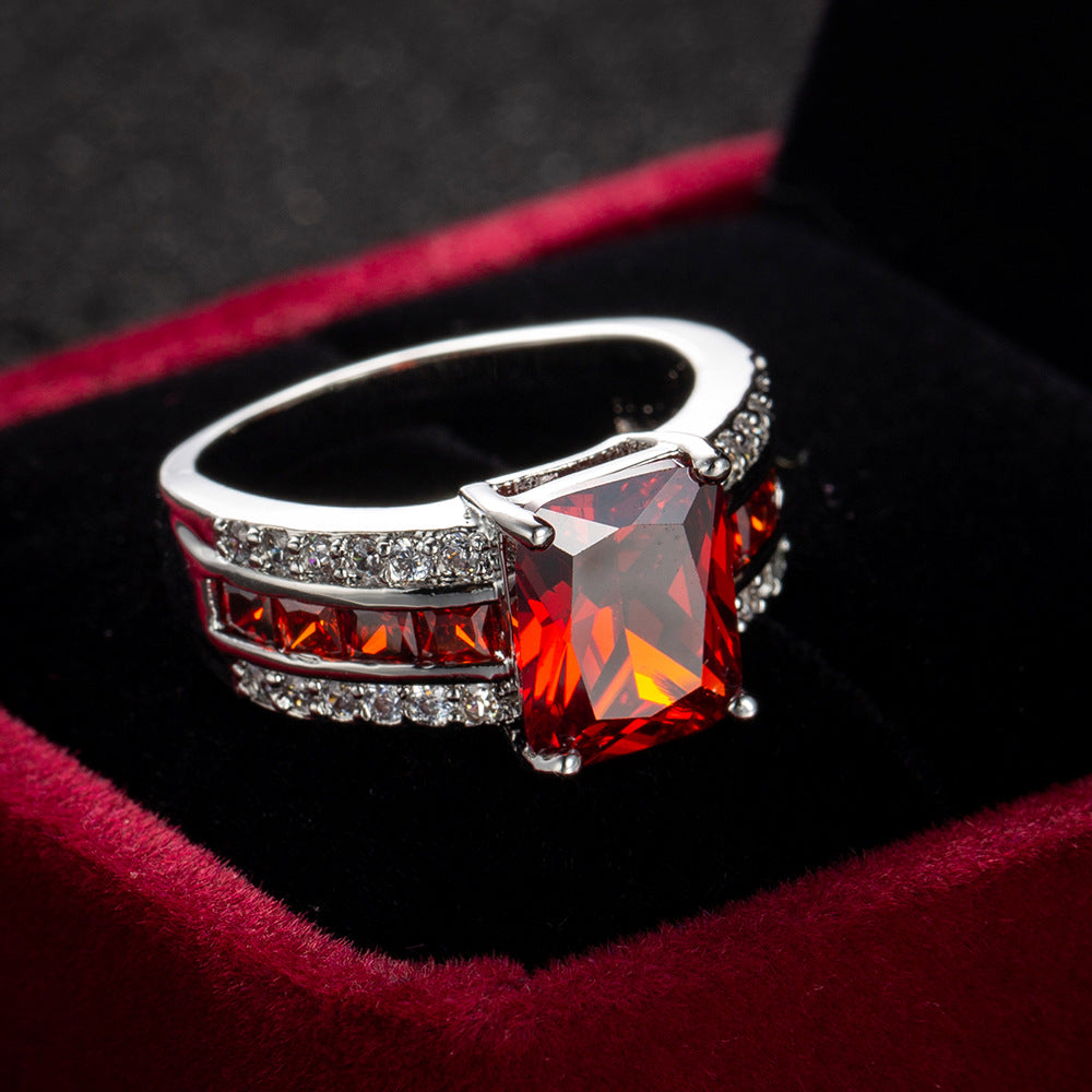 Silver Ruby Split-Shank Ring by Harrison & James - ring product image 3