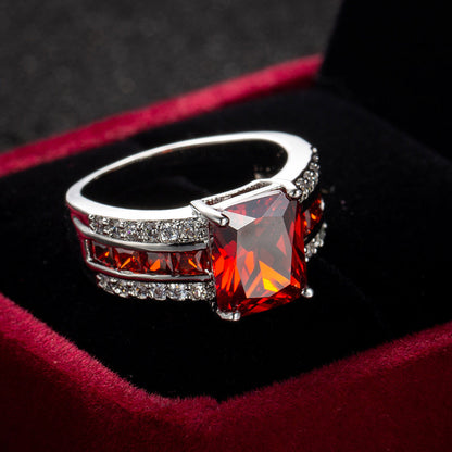 Silver Ruby Split-Shank Ring by Harrison & James - ring product image 3