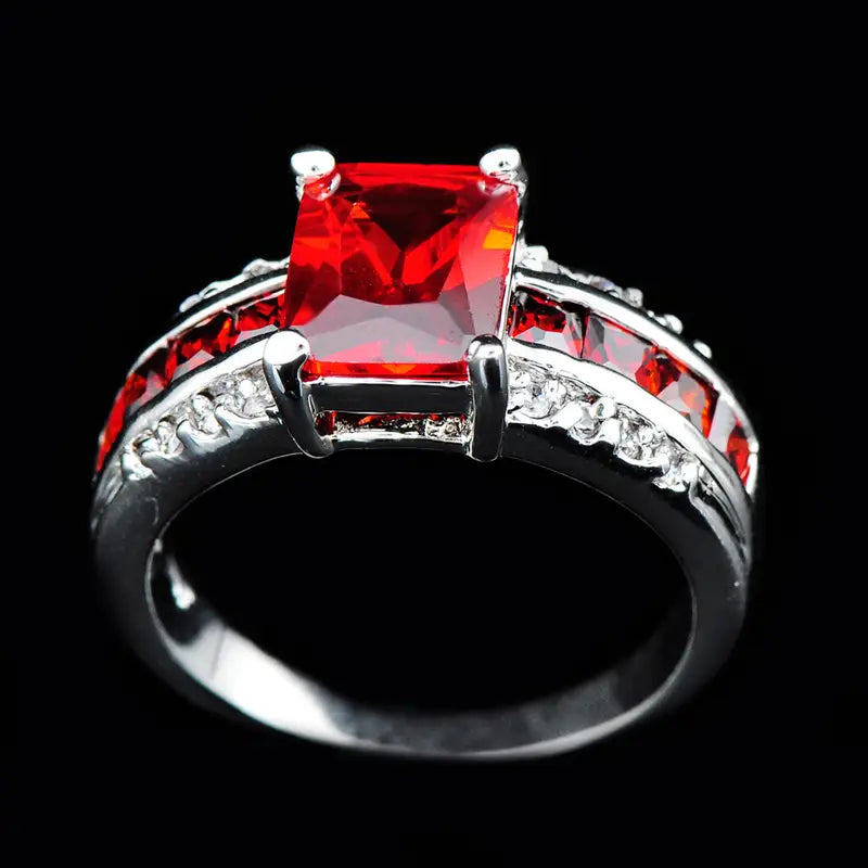 Silver Ruby Split-Shank Ring by Harrison & James - ring product image 4
