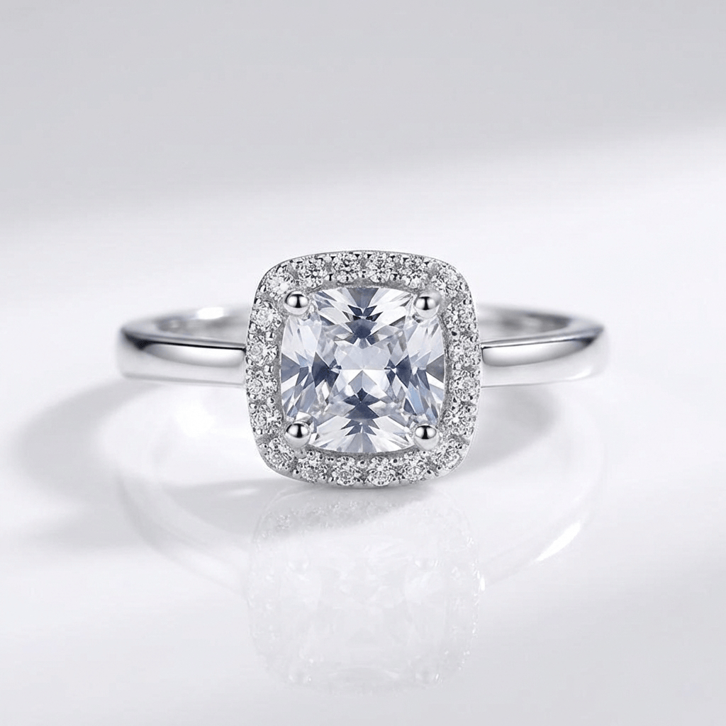 ZIRCONIA SILVER HALO RING by Harrison & James - ring product image 1