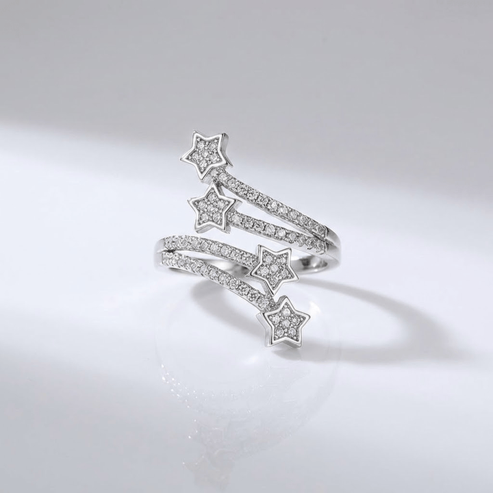 SILVER STAR ZIRCONIA WRAP - (ADJUSTABLE) by Harrison & James - jewelry product image 1