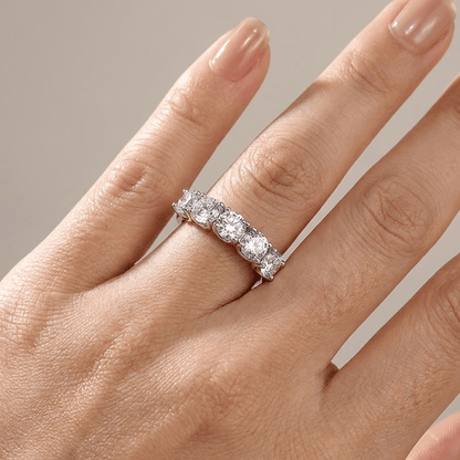 SILVER FIVE DIAMOND ROUND RING by Harrison & James - ring product image 2