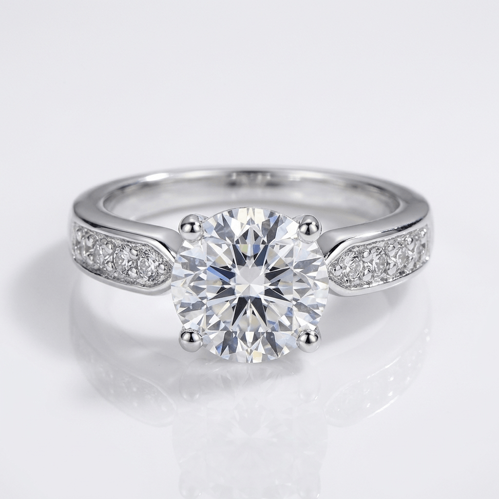 ROSE GOLD ROUND DIAMOND PAVE RING - (ADJUSTABLE) by Harrison & James - ring product image 3