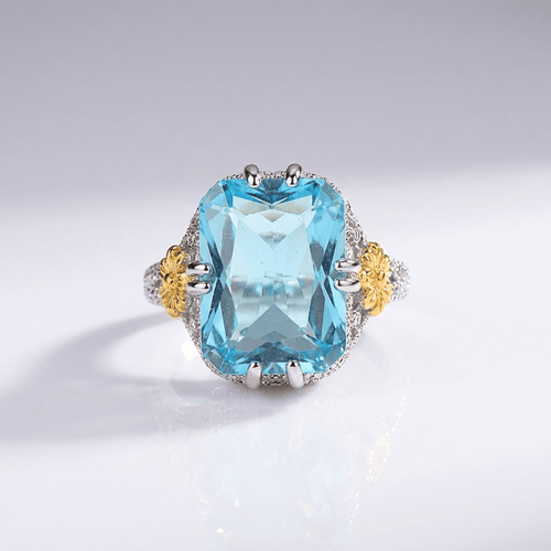 GOLD AQUAMARINE VINTAGE RING by Harrison & James - ring product image 1