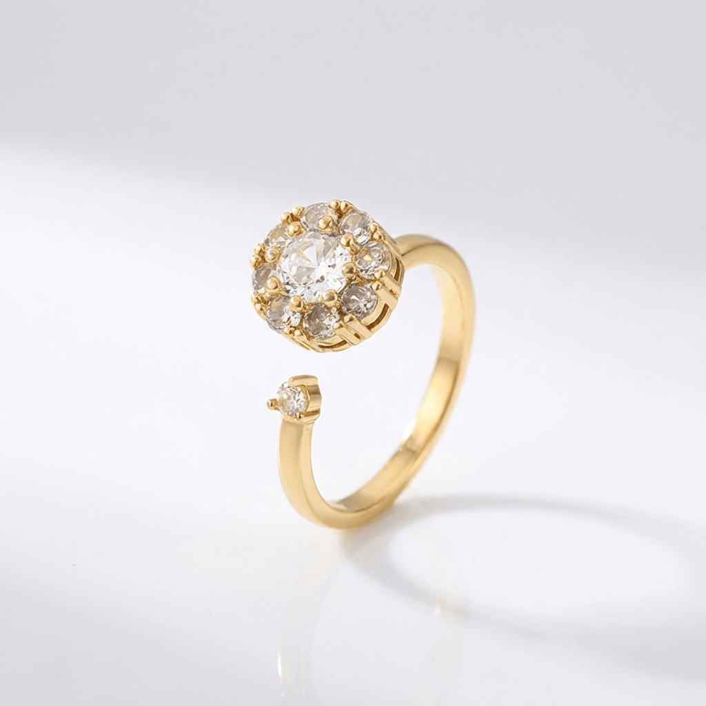 DIAMOND CLUSTER RING - (ADJUSTABLE) by Harrison & James - ring product image 3