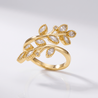 GOLD LEAF WRAP RING - (ADJUSTABLE) by Harrison & James - ring product image 5