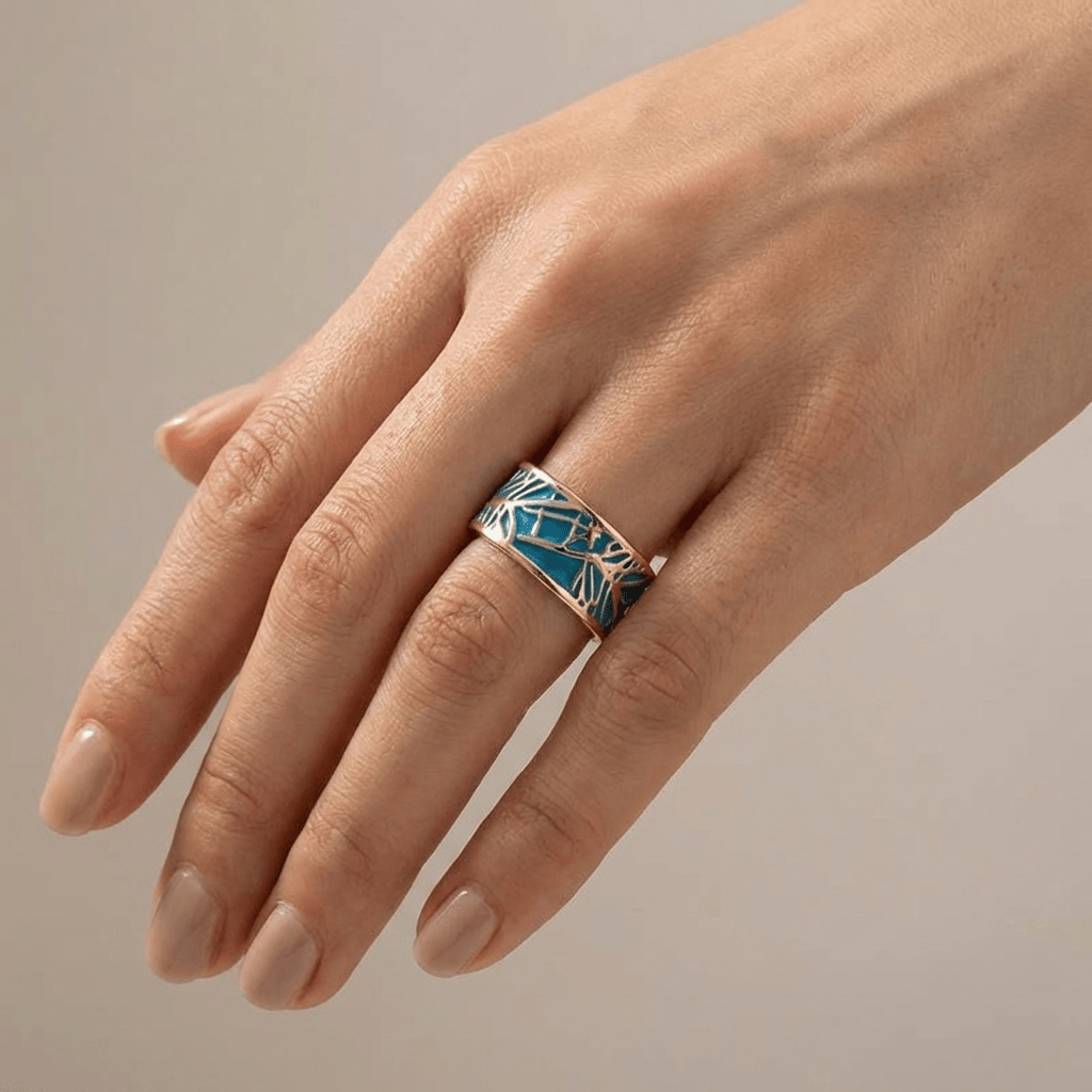 ROSE GOLD TURQUOISE MYSTICAL RING by Harrison & James - ring product image 2