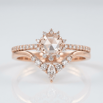 ROSE GOLD ZIRCONIA HALO RING by Harrison & James - ring product image 1