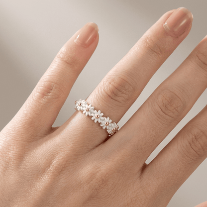 DAISY CLUSTER BAND RING - (ADJUSTABLE) by Harrison & James - ring product image 2