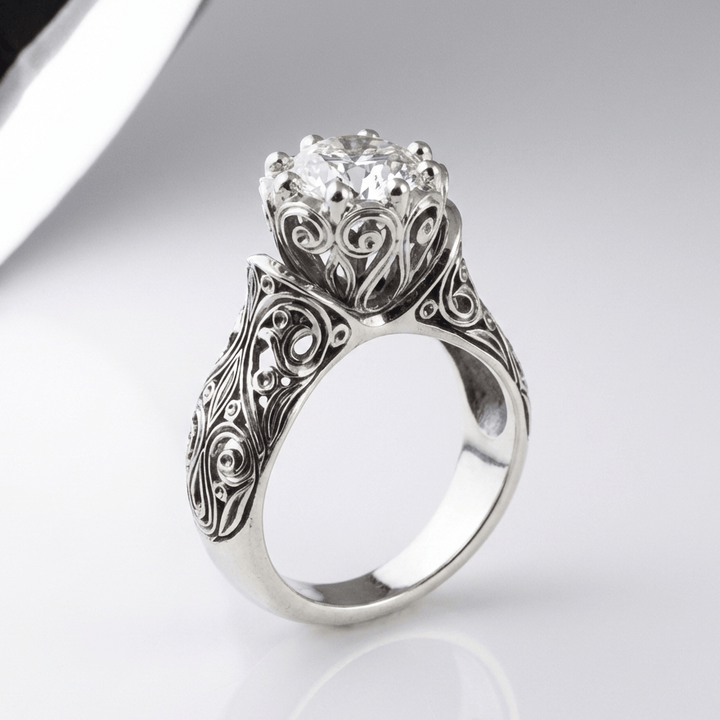 SILVER ZIRCONIA HEIRLOOM RING by Harrison & James - ring product image 1