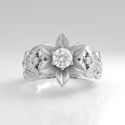 SILVER ZIRCONIA PETAL CROWN RING by Harrison & James - ring product image 3