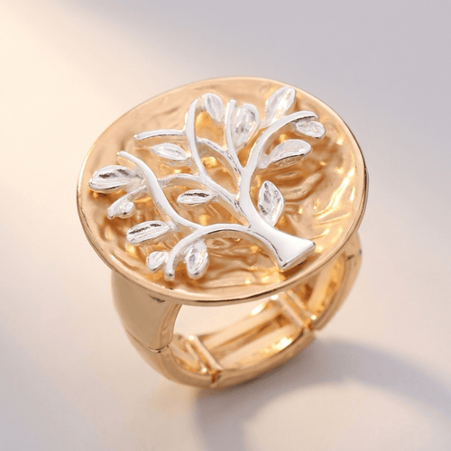 ROSE GOLD TREE OF LIFE RING - (ADJUSTABLE) by Harrison & James - ring product image 1