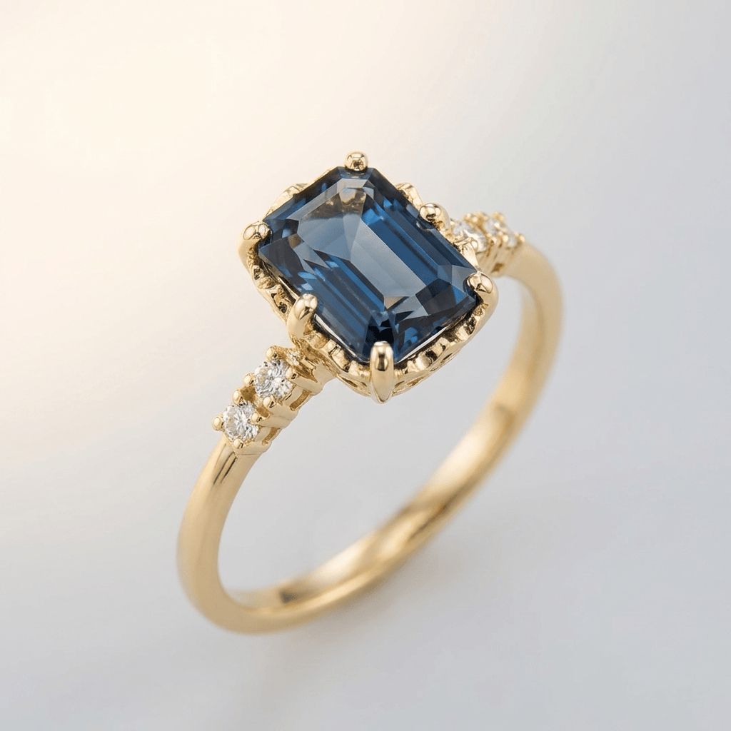 GOLD SAPPHIRE & DIAMOND RING by Harrison & James - ring product image 1