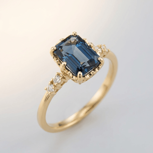 GOLD SAPPHIRE & DIAMOND RING by Harrison & James - ring product image 1