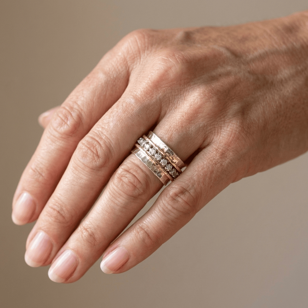 ZIRCONIA SERENITY SPIN RING by Harrison & James - ring product image 2