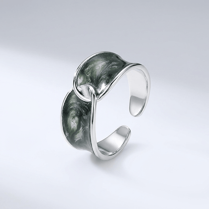 JADE DOUBLE STONE RING - (ADJUSTABLE) by Harrison & James - ring product image 5