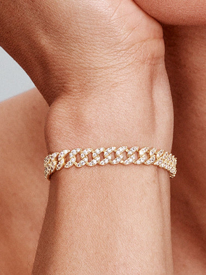 Pave Cuban Bracelet | Gold by Harrison & James - bracelet product image 6