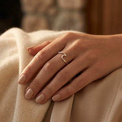 Silver Minimalist Open Ring by Harrison & James - ring product image 2