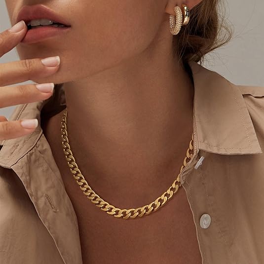 Cavaro™ | Gold Chunky Cuban Link Necklace by Harrison & James - necklace product image 1
