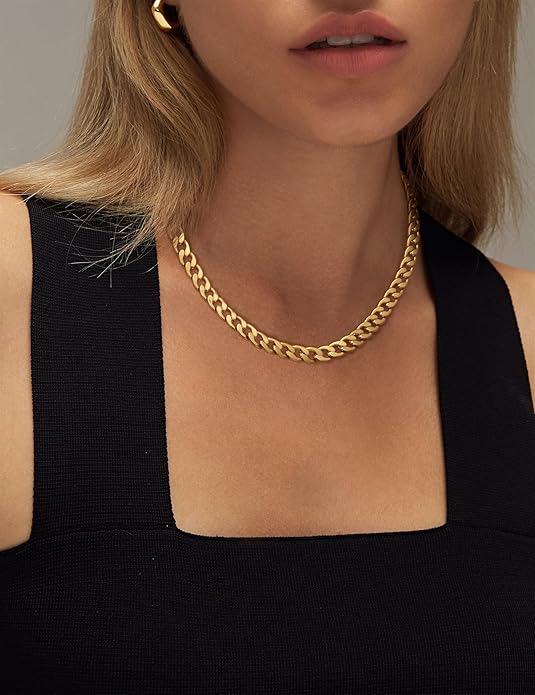 Cavaro™ | Gold Chunky Cuban Link Necklace by Harrison & James - necklace product image 4