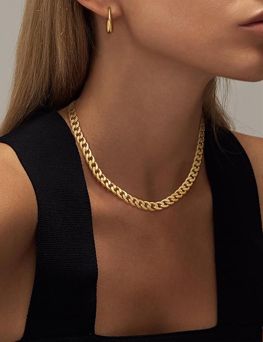 Cavaro™ | Gold Chunky Cuban Link Necklace by Harrison & James - necklace product image 5