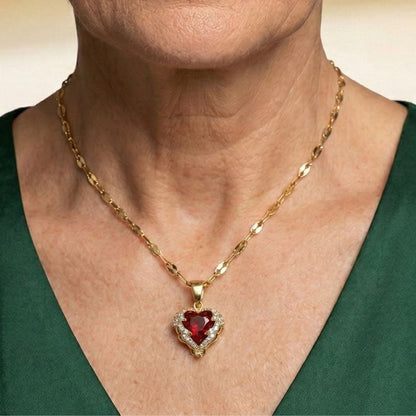 Angel Embrace Ruby Heart Necklace by Harrison & James - necklace product image 2