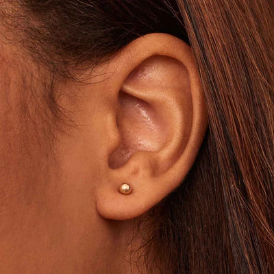 Ball™ | Gold Stud Earrings by Harrison & James - earrings product image 3