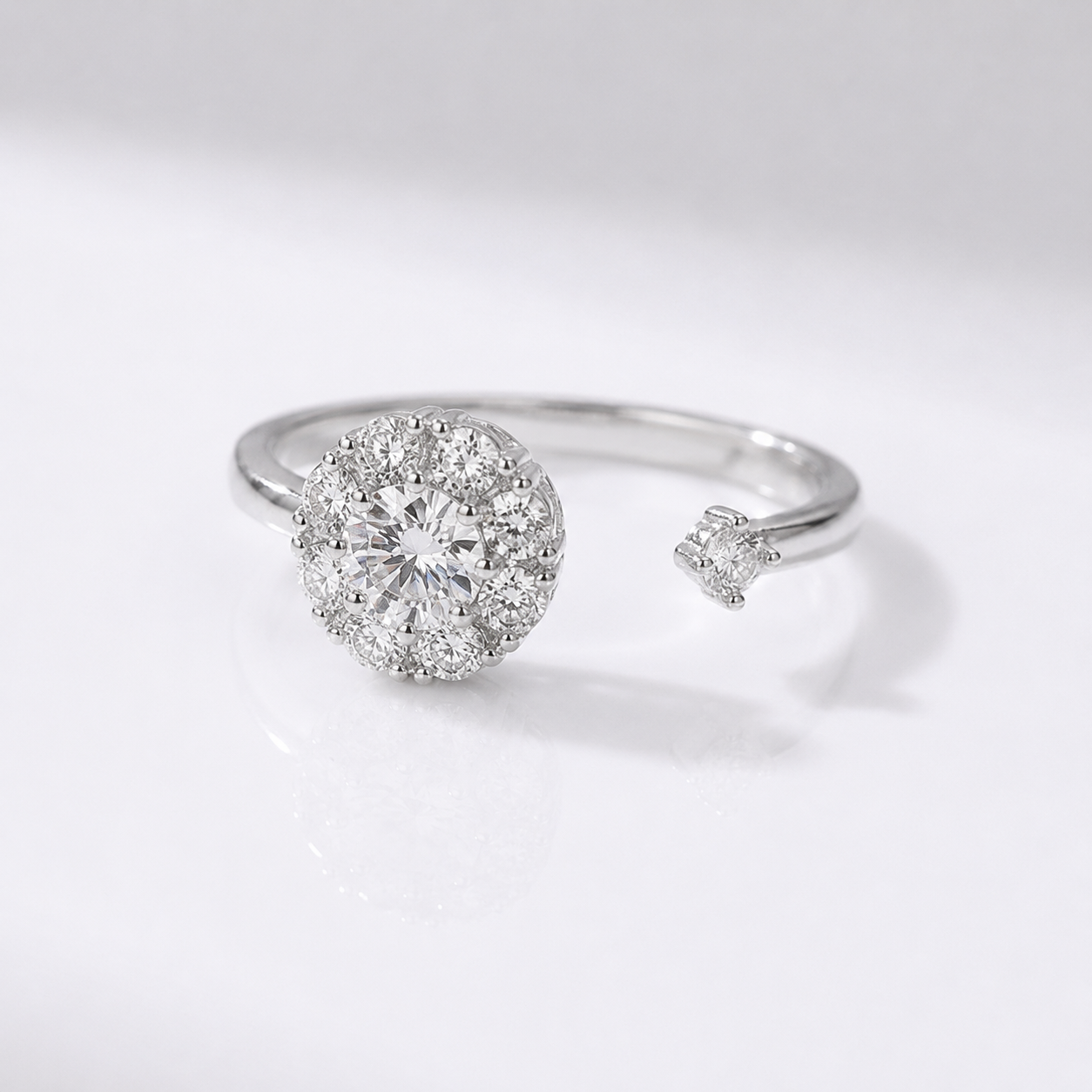 DIAMOND CLUSTER RING - (ADJUSTABLE) by Harrison & James - ring product image 1