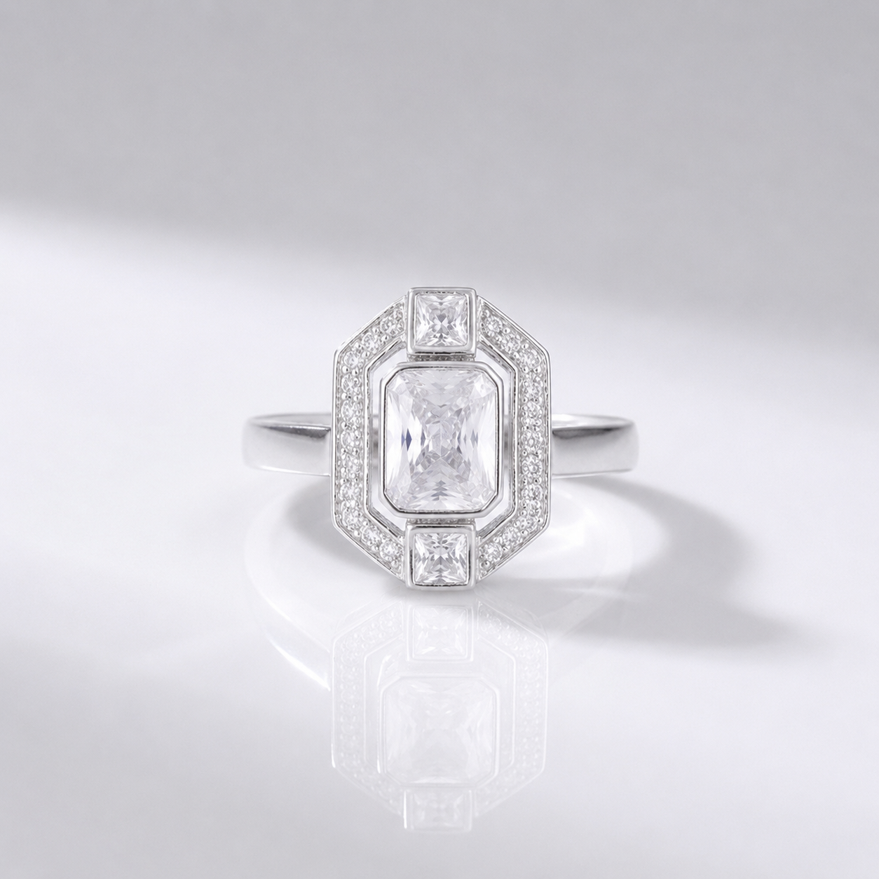 DIAMOND SQUARE VINTAGE RING by Harrison & James - ring product image 1