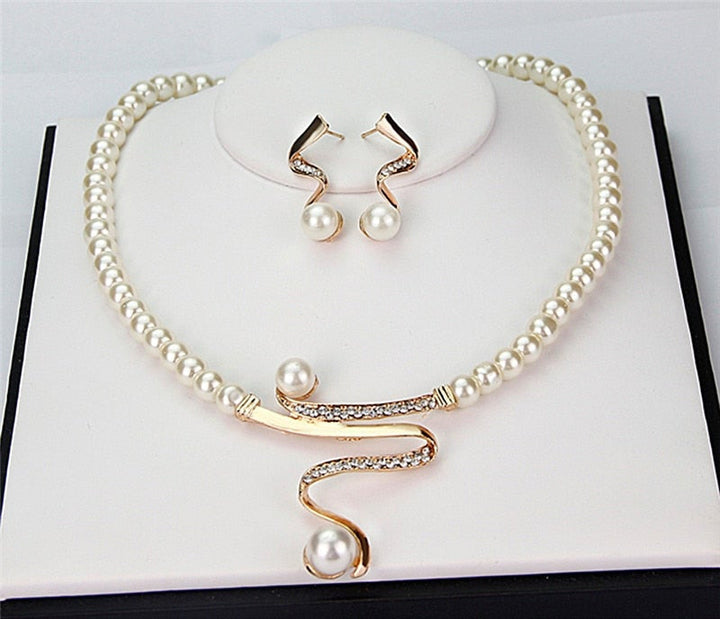 Natural Pearl Necklace + Earrings Set by Harrison & James - earrings product image 1