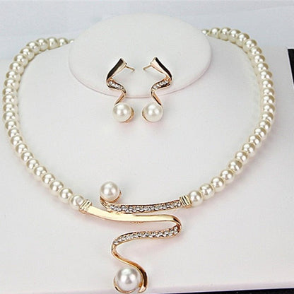 Natural Pearl Necklace + Earrings Set by Harrison & James - earrings product image 2