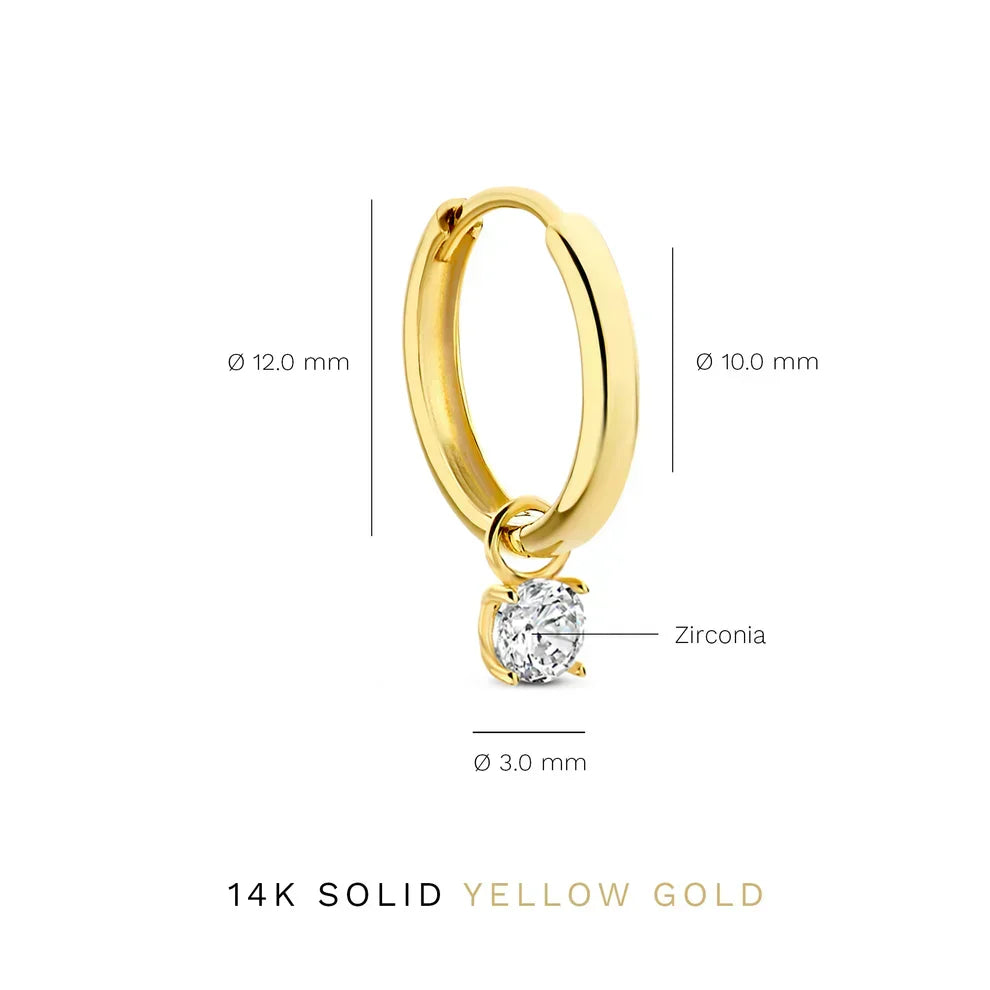 Celeste™ | Gold Stone Hoop Earrings by Harrison & James - earrings product image 5