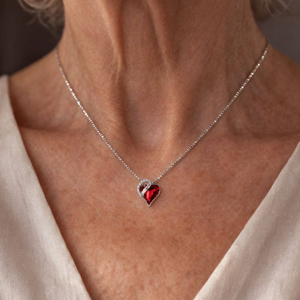 Infinity Heart Ruby Necklace by Harrison & James - necklace product image 2