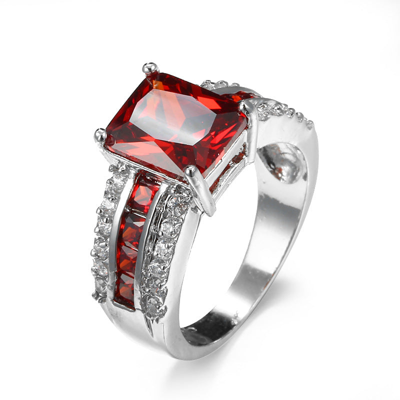 Silver Ruby Split-Shank Ring by Harrison & James - ring product image 2