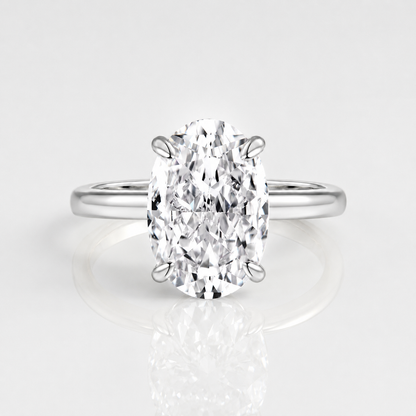 OVAL DIAMOND SOLITAIRE RING by Harrison & James - ring product image 3