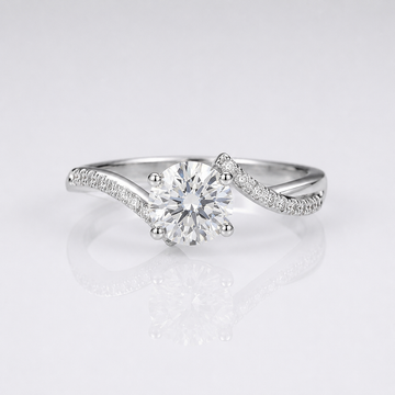 ROUND ZIRCONIA SILVER INFINITY RING by Harrison & James - ring product image 1