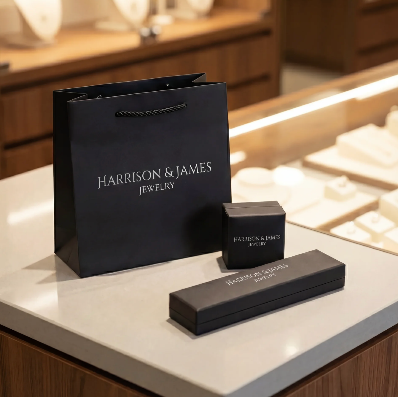 Bodega™ | Gold Box Necklace by Harrison & James - necklace product image 4