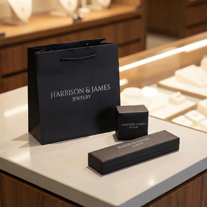 Gold Pearl Stud Earrings by Harrison & James - earrings product image 3