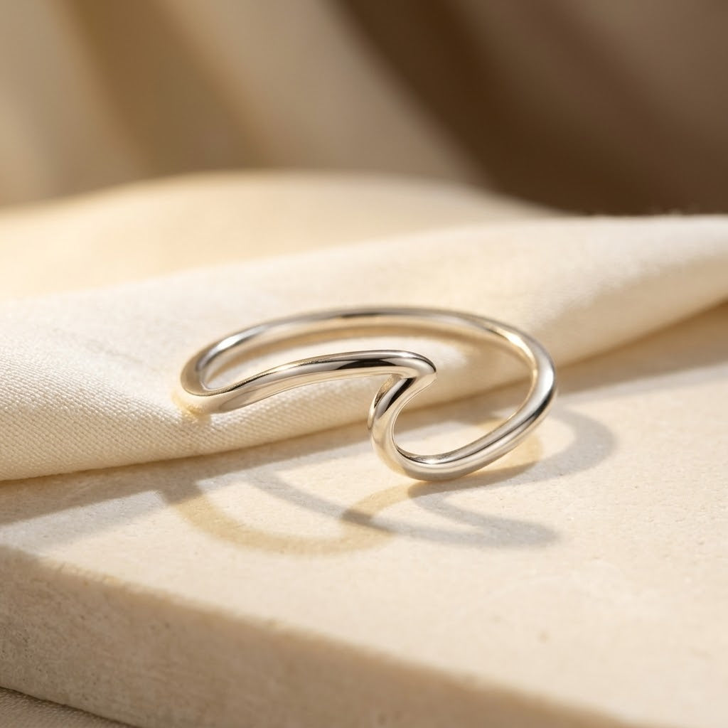 Silver Minimalist Open Ring by Harrison & James - ring product image 1
