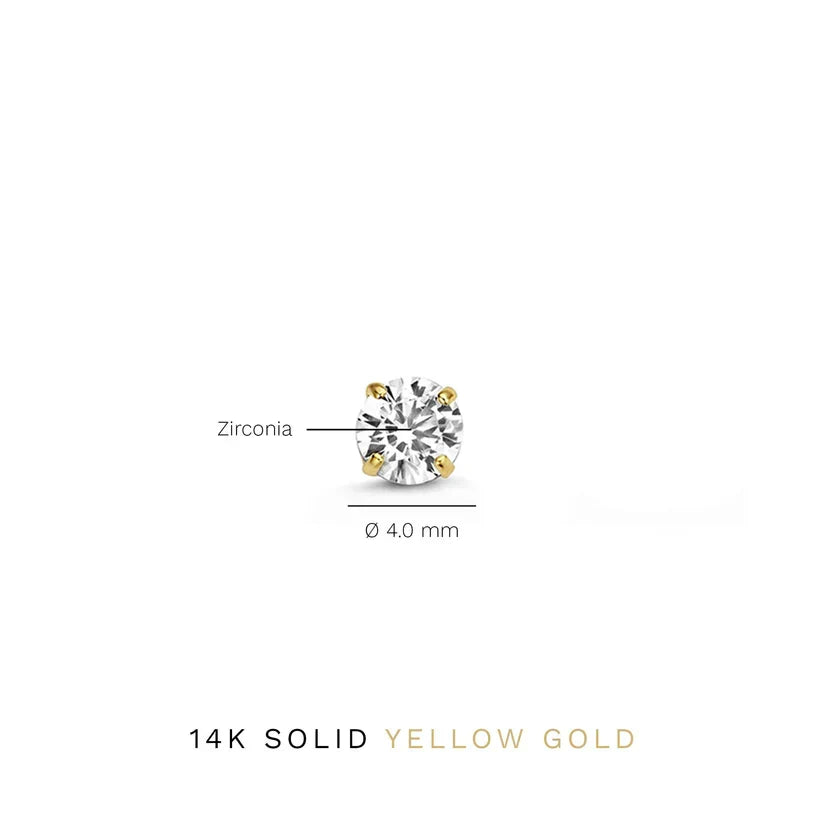 Larmes™ | Gold Stone Stud Earrings by Harrison & James - earrings product image 6