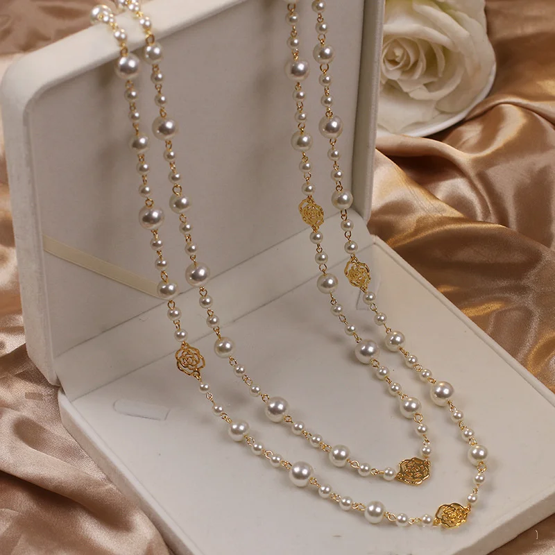 Elegant Gold Pearl Necklace by Harrison & James - necklace product image 1