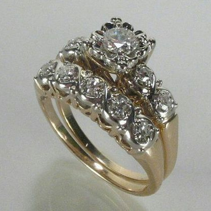 Vintage Sparkling Gold Ring by Harrison & James - ring product image 1