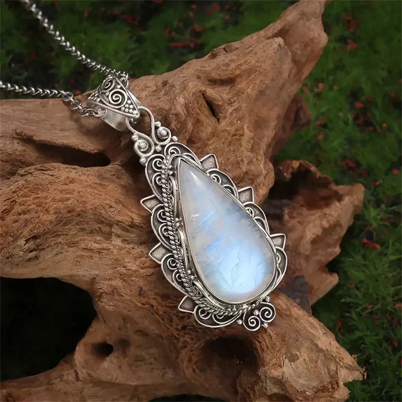 Antique Moonstone Drop Necklace | Gold by Harrison & James - necklace product image 1