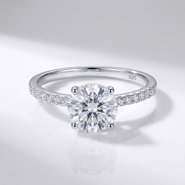 CLASSIC ROUND ZIRCONIA SILVER RING by Harrison & James - ring product image 1