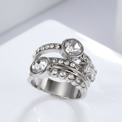 SILVER TWIN SPARKLE RING by Harrison & James - ring product image 1