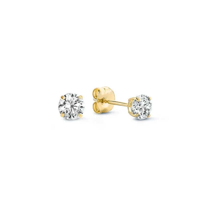 Larmes™ | Gold Stone Stud Earrings by Harrison & James - earrings product image 1