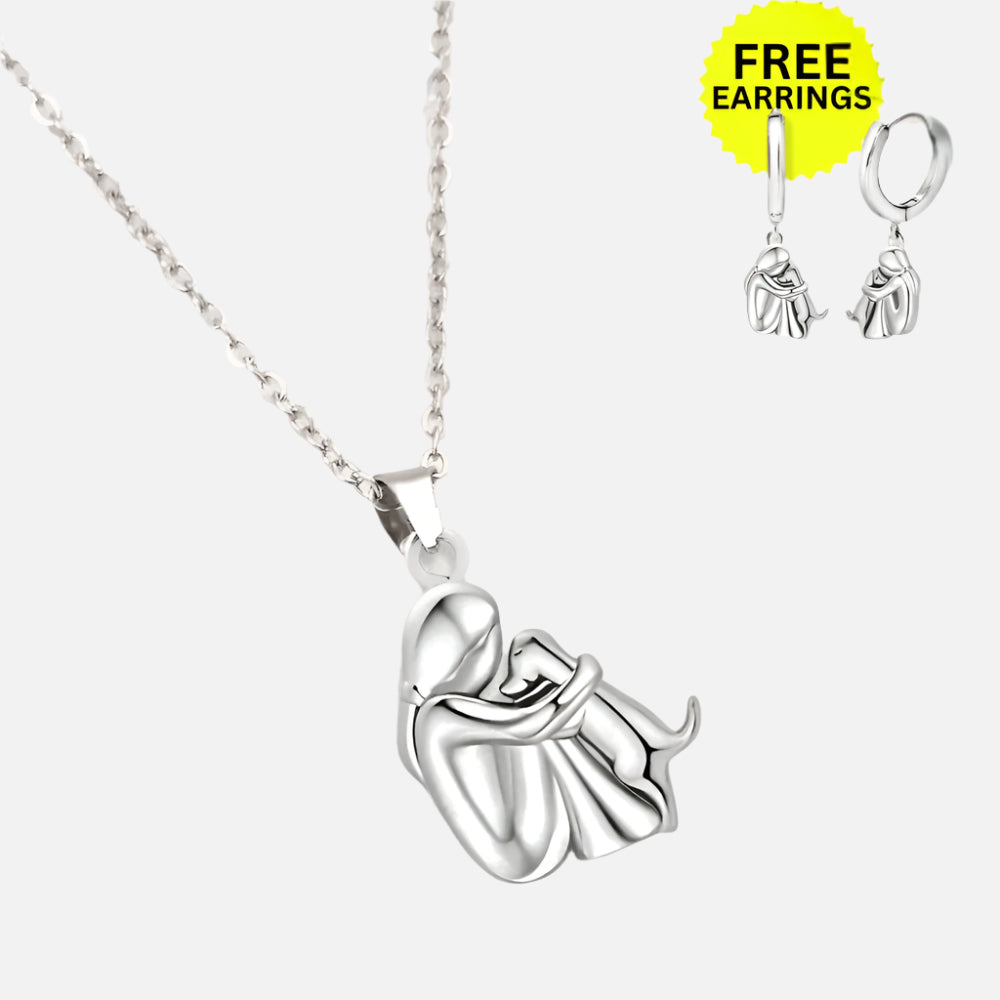 Wynter™ - Hug Pendant with Matching Earrings by Harrison & James - earrings product image 2
