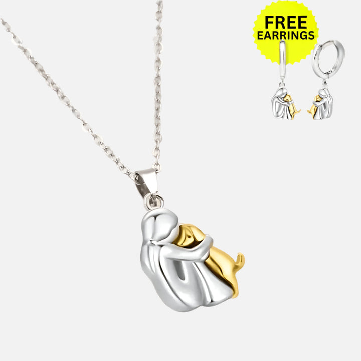Wynter™ - Hug Pendant with Matching Earrings by Harrison & James - earrings product image 1